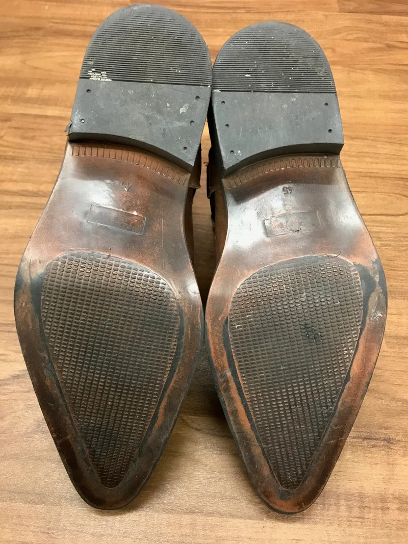 Vintage-Schuhe Lederstiefel halbhoch Gr.45