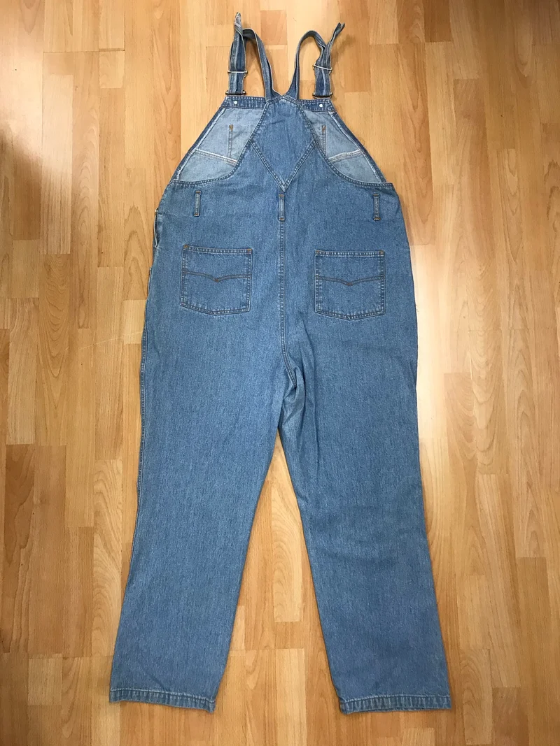 Vintage 70er Jahre Jeans-Latzhose Blau – Workwear Denim Overall Unisex