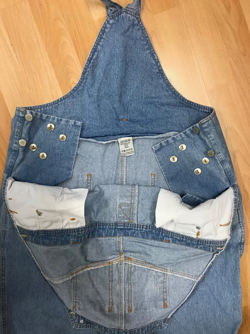 Vintage 70er Jahre Jeans-Latzhose Blau – Workwear Denim Overall Unisex