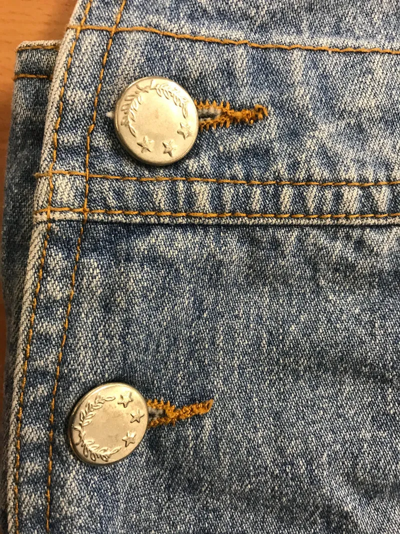 Vintage 70er Jahre Jeans-Latzhose Blau – Workwear Denim Overall Unisex