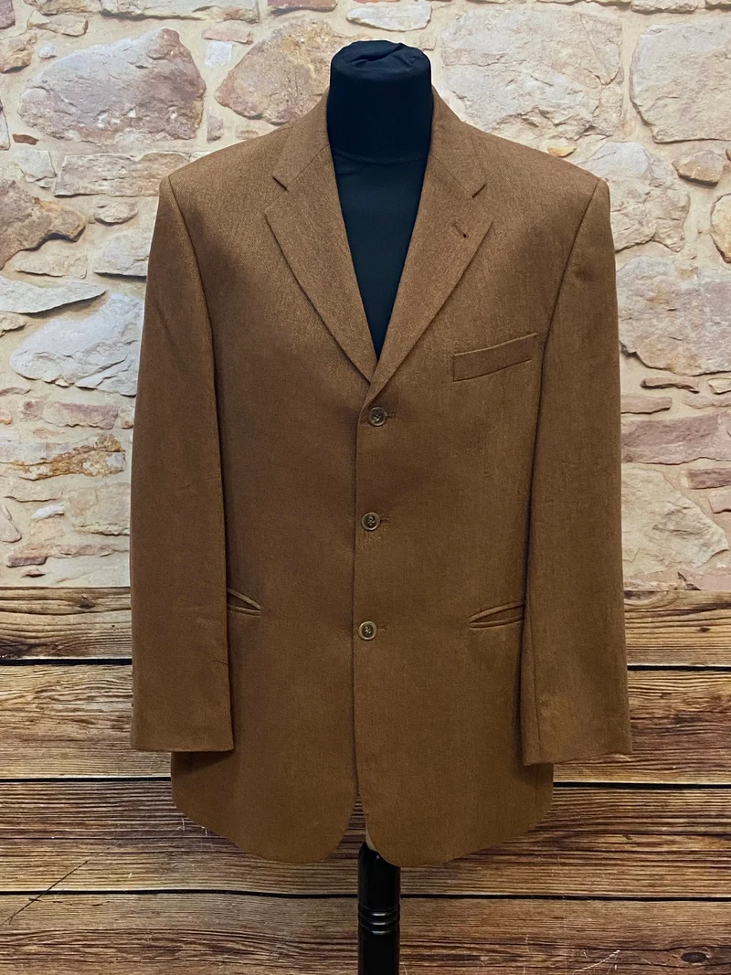 Braune, hochwertige, Second Hand Jacke für Herren Gr.52 aus Cashmere
