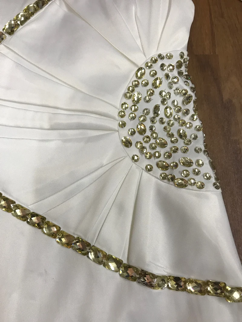 Vintage Charleston Set Weiß-Gold Gr. 38 – 20er Jahre Stil