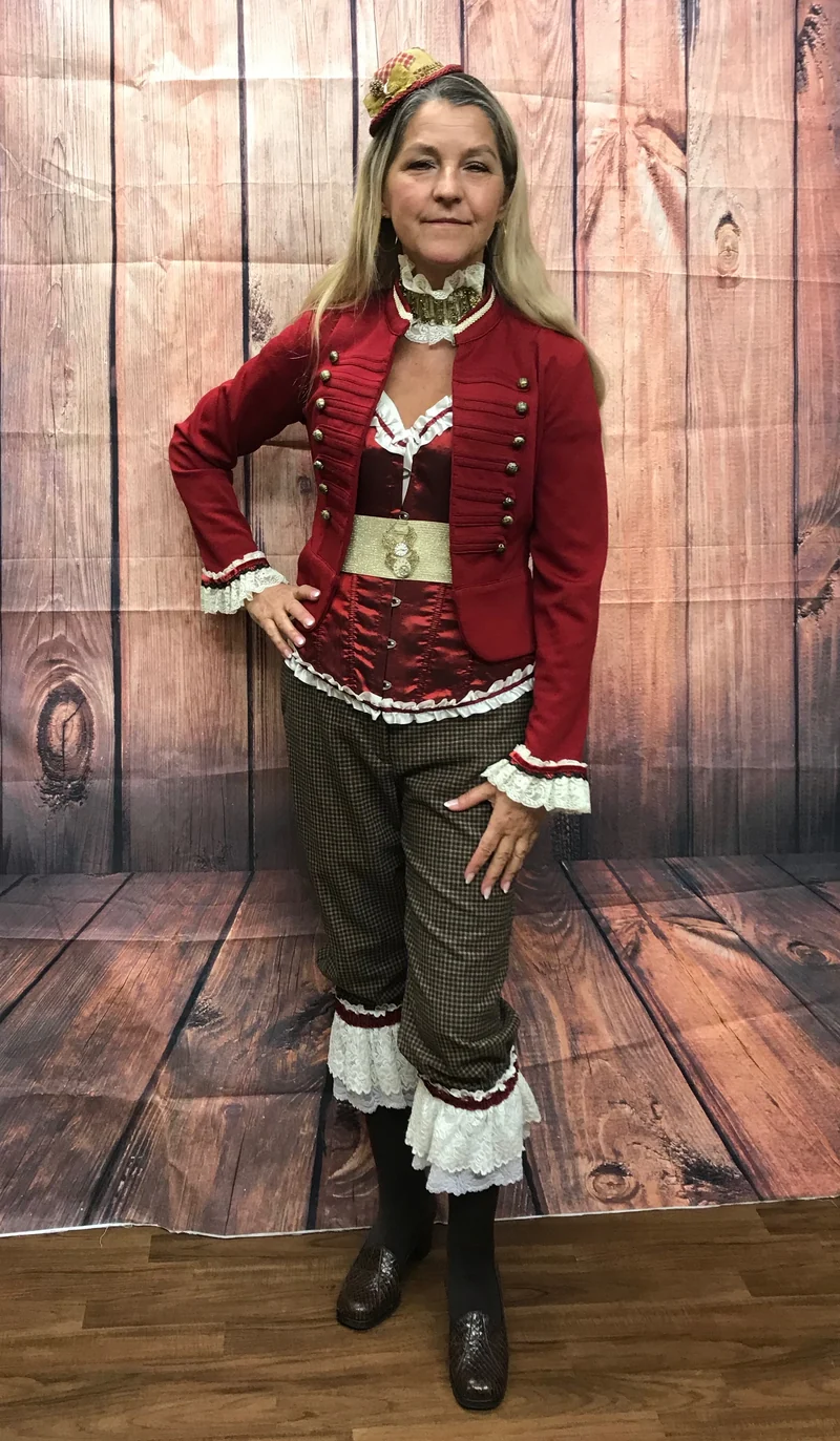 Steampunk Damen Outfit Gr. 38 mit Corsage und Bloomers