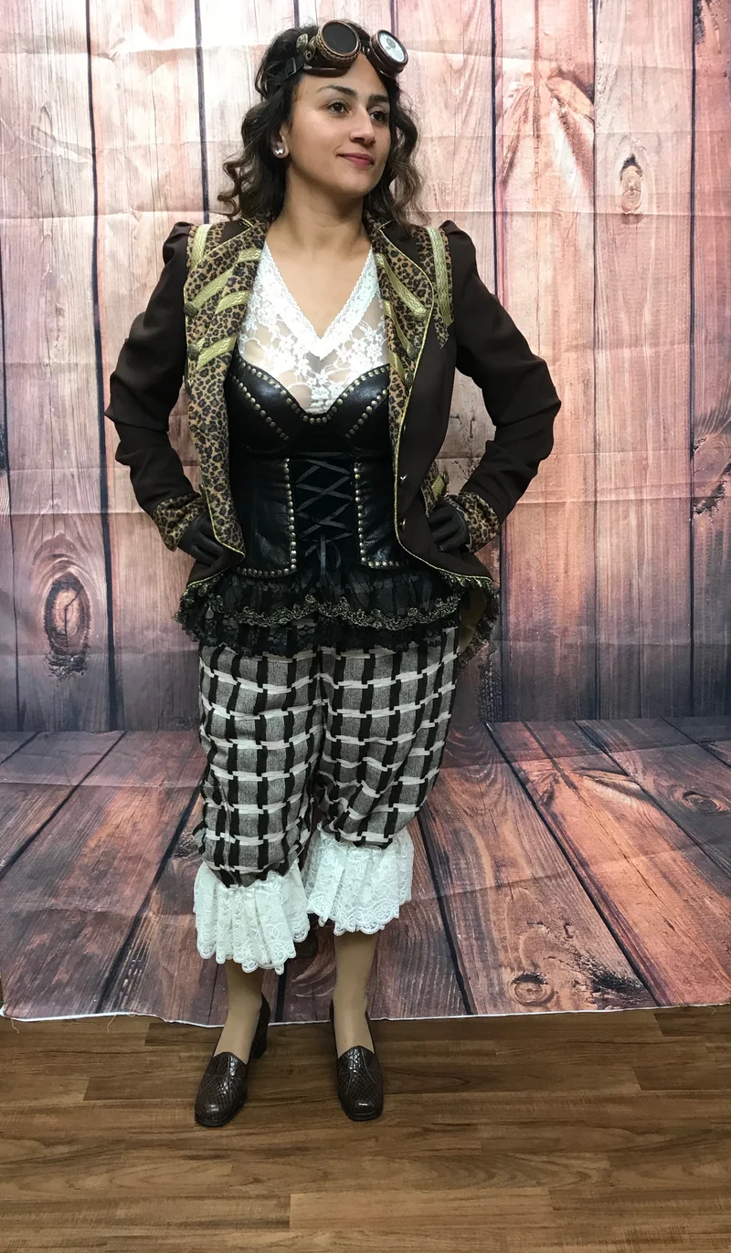Steampunk Damen Outfit Gr. 42 – Jacke, Bloomers & Corsage