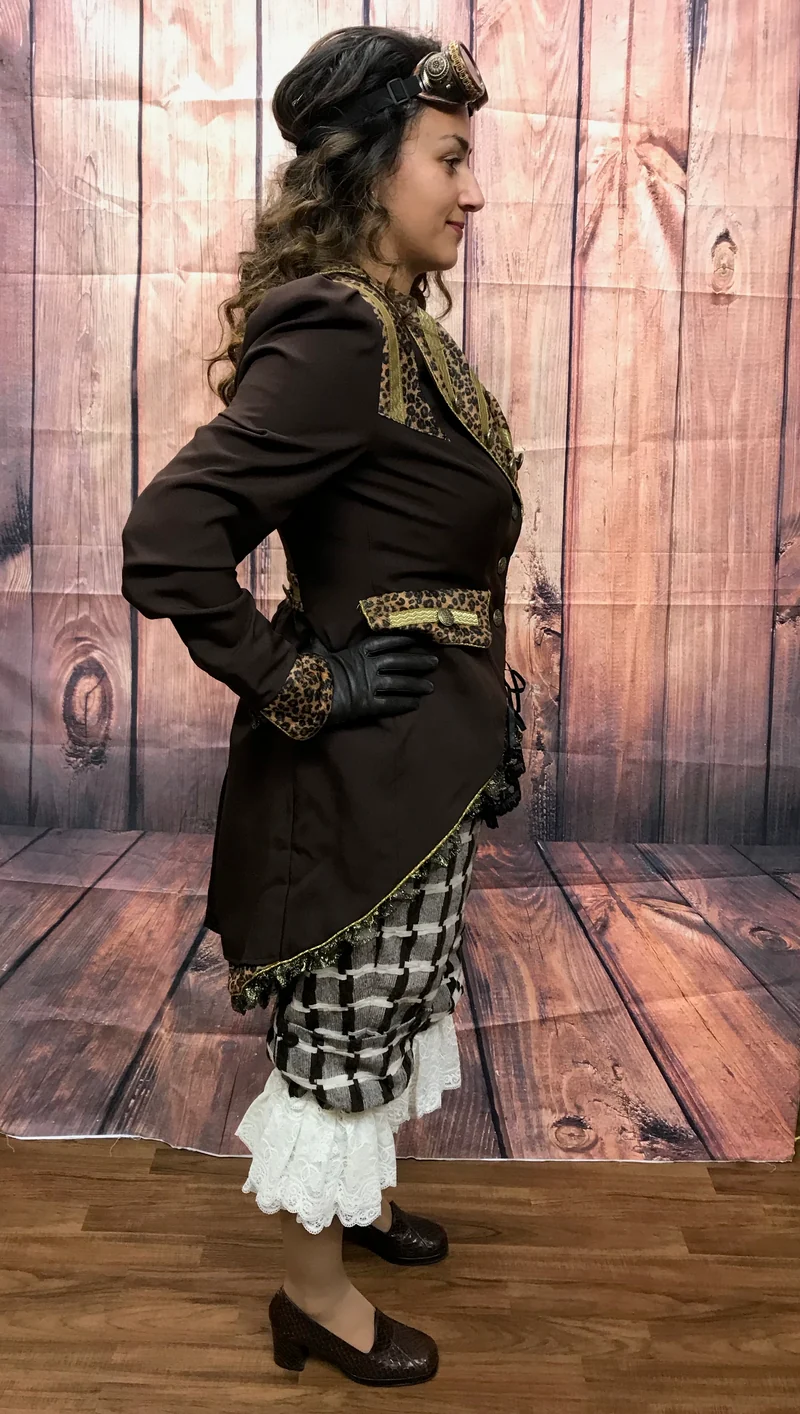 Steampunk Damen Outfit Gr. 42 – Jacke, Bloomers & Corsage