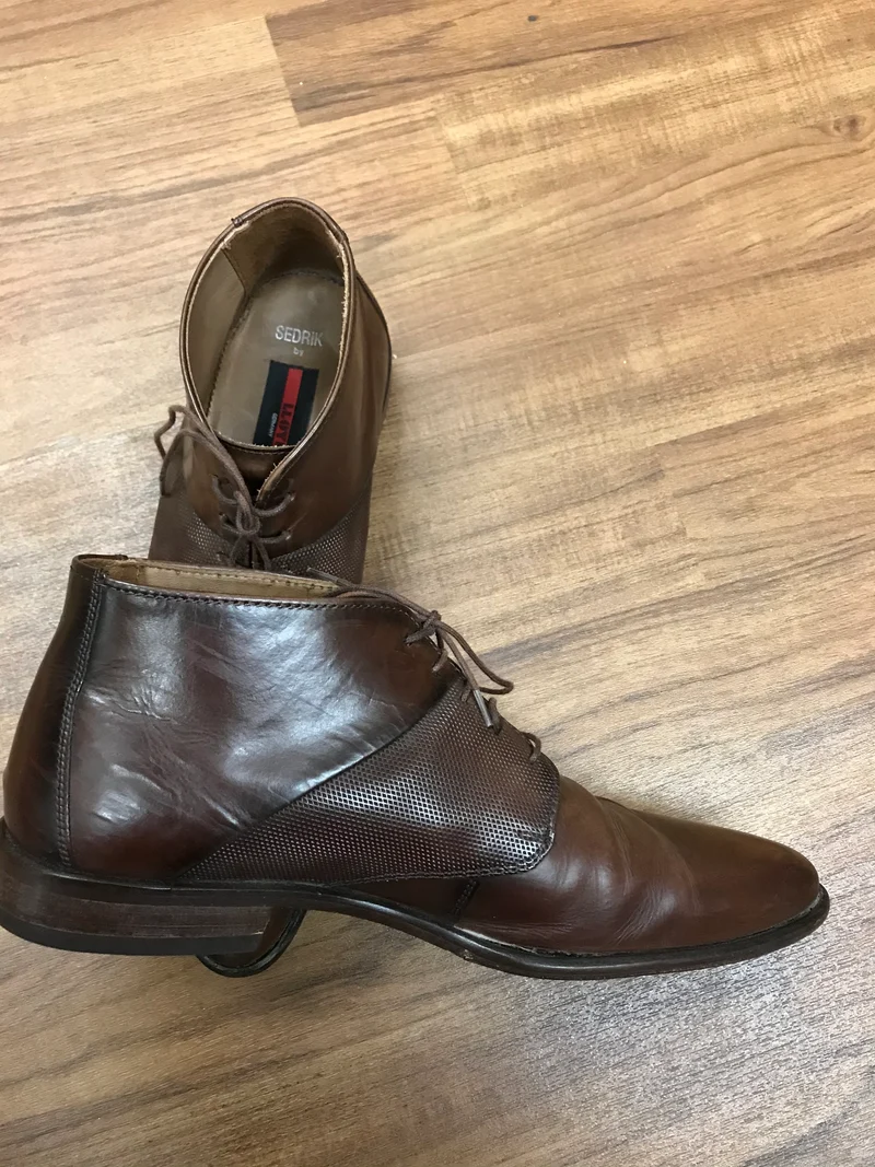Vintage Leder Herrenschuhe Gr.42, Halbhoch
