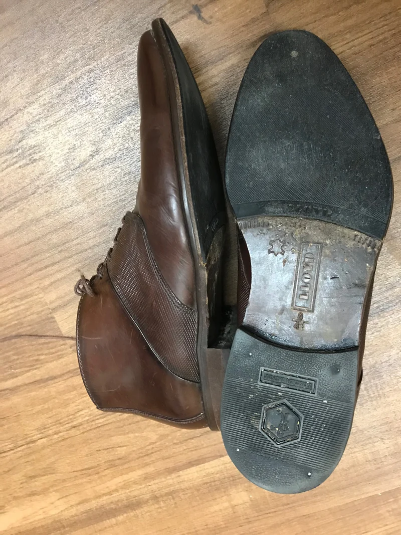Vintage Leder Herrenschuhe Gr.42, Halbhoch