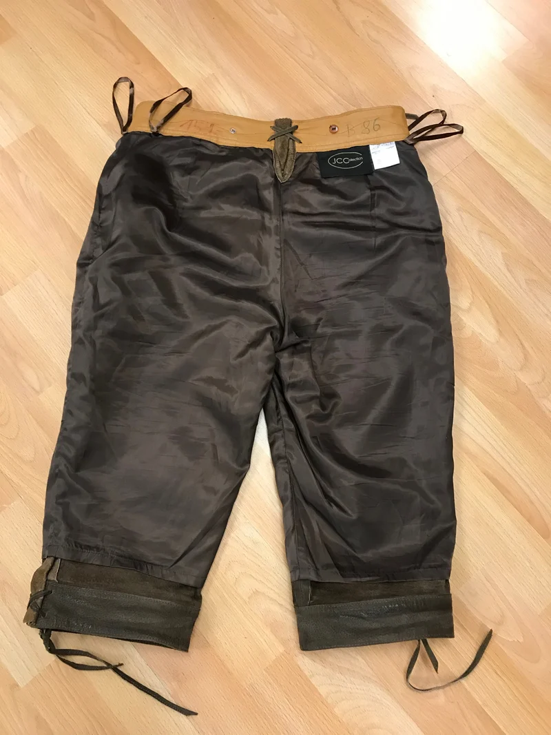 Vintage Lederhose Herren Kniebund Gr. ca. 50 – dunkelbraun Trachtenhose JCC
