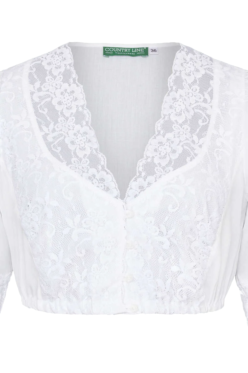 Damen Dirndl Bluse 3/4-Arm