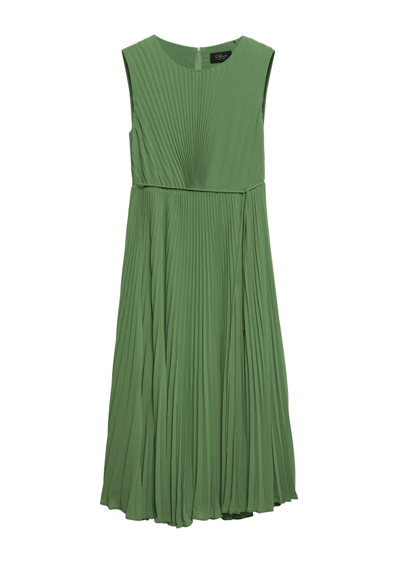 Plissiertes Midi-Kleid
