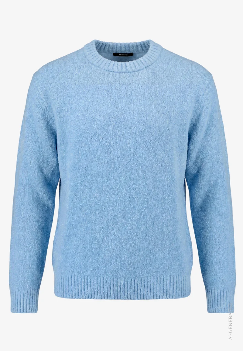 Pullover aus Bouclé mit Rundhalsausschnitt