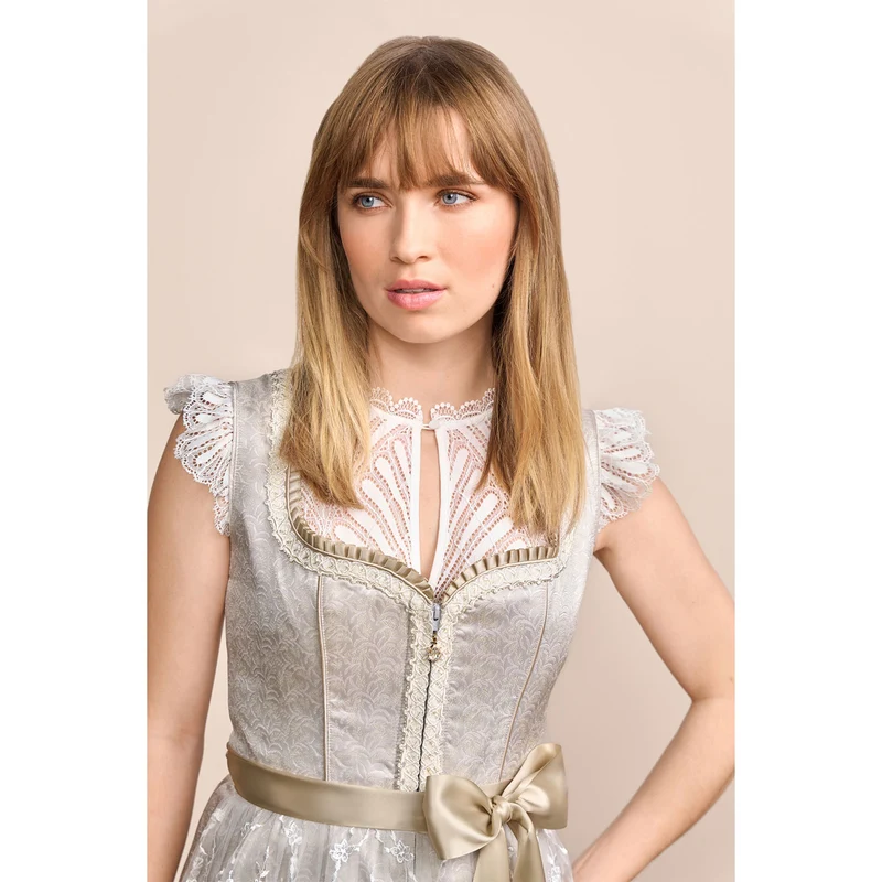 Krüger MADL Dirndl "Erla" 414469 | Hellgrau 60cm