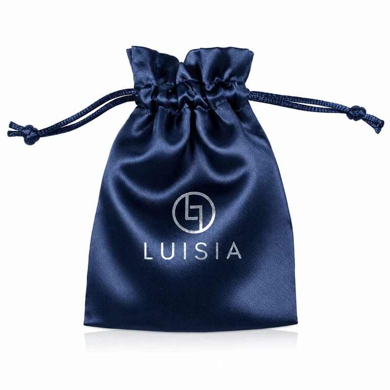 LUISIA® Ohrstecker "Blume" - 925 Sterling Silber | Blau