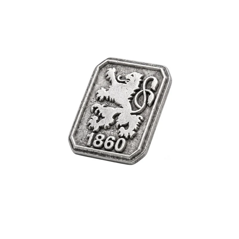Gaudiknopf Anstecker 1860 Pin Altsilber Emblem