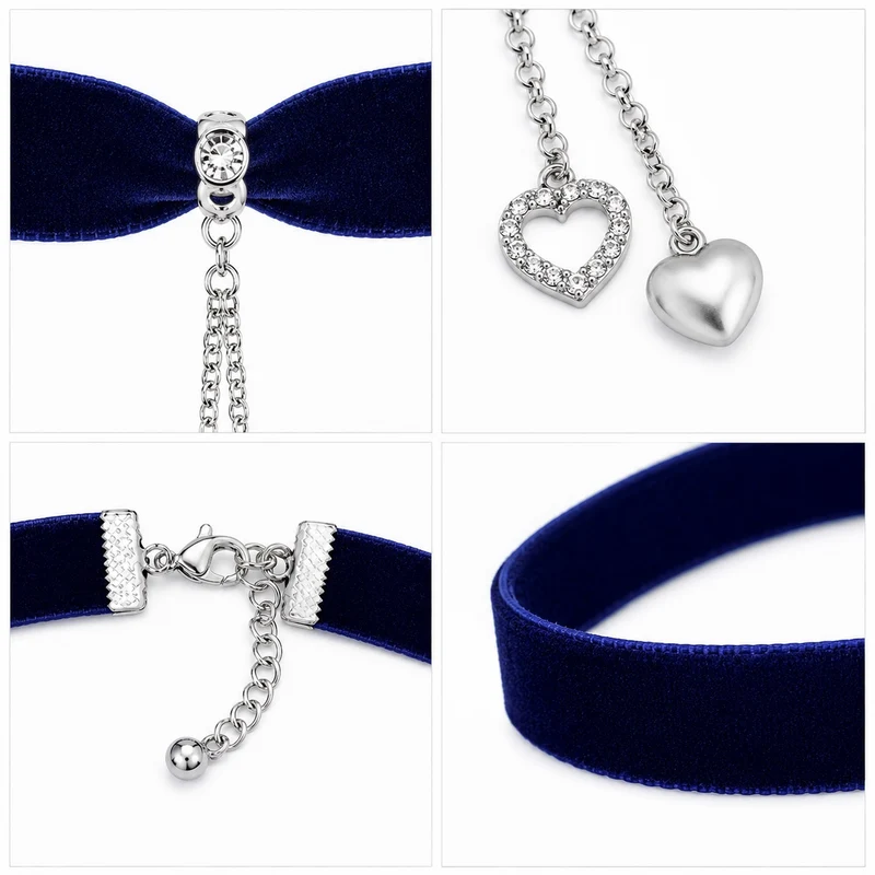 LUISIA® Kropfband "Mattea" mit Kristallen von Swarovski® | Dunkelblau