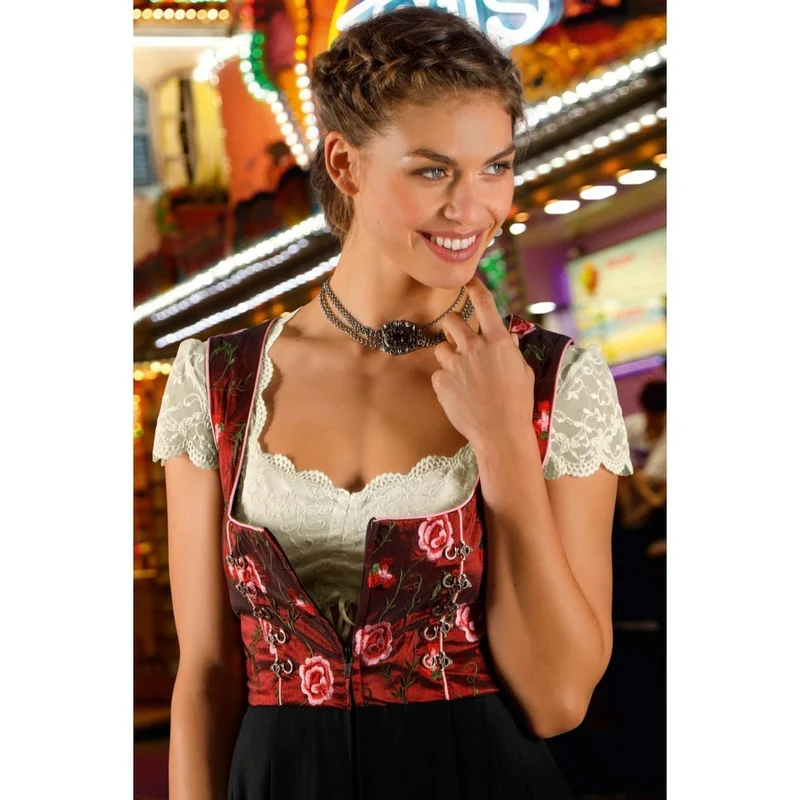 Nina von C. Spitzen Dirndlbluse "Valeska" Kurzarm 48462971 | Champagner