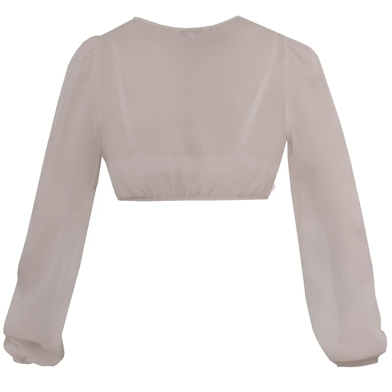 MarJo Dirndlbluse Salching Beige Langarm
