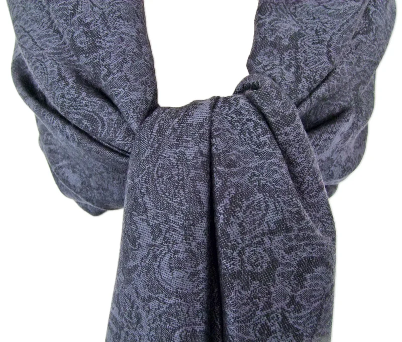 Halstuch aus Viscose - Stola Schal 185 x 70 cm | Anthrazit