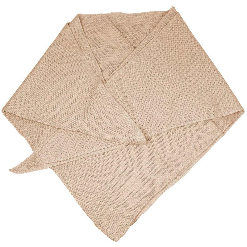XL Strick Dreieckstuch - Schal 200 x 80 cm | Creme