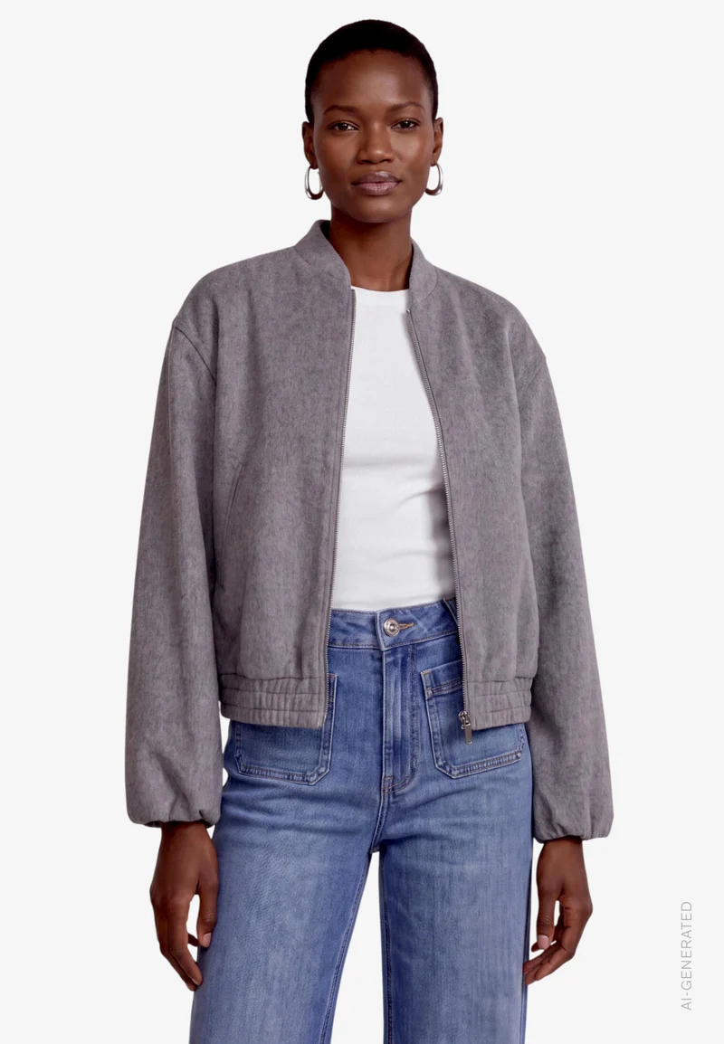 College Jacke mit Reißverschluss