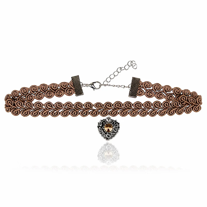 LUISIA® Halsband Kropfband "Editha" | Braun