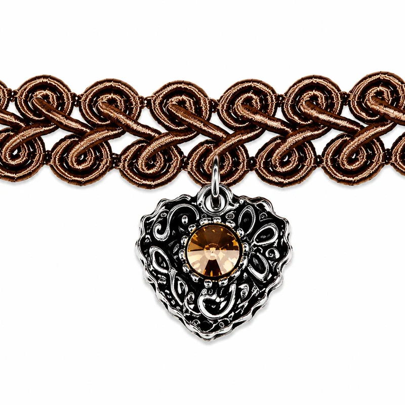 LUISIA® Halsband Kropfband "Editha" | Braun