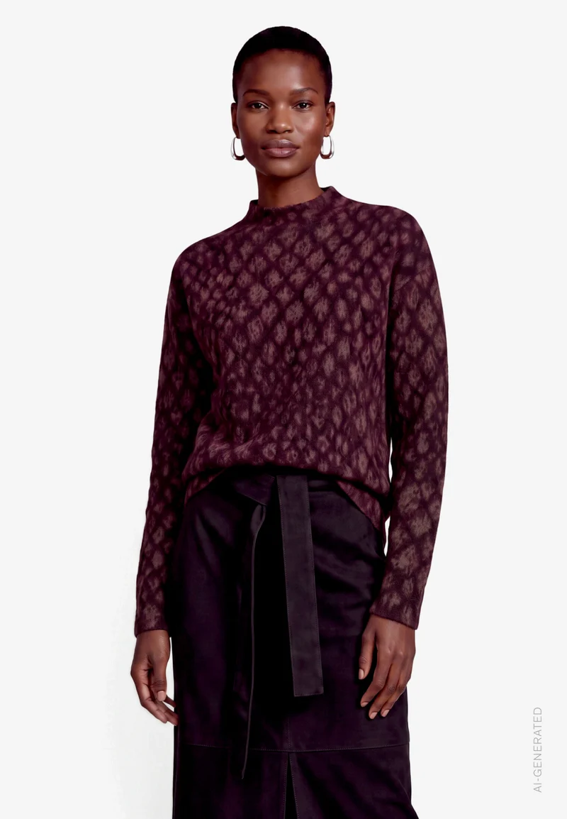 Strickpullover mit Animalprint