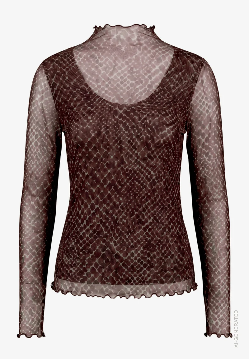 Mesh-Shirt mit Muster