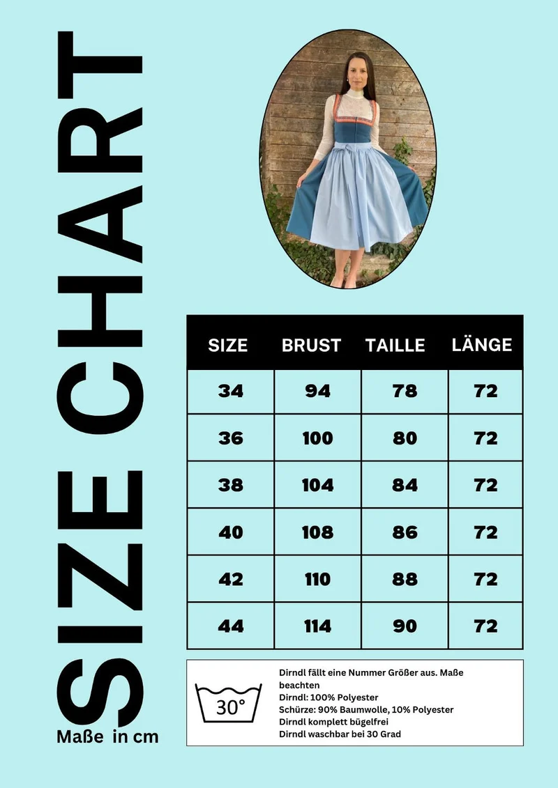 Dirndl "Petrol"