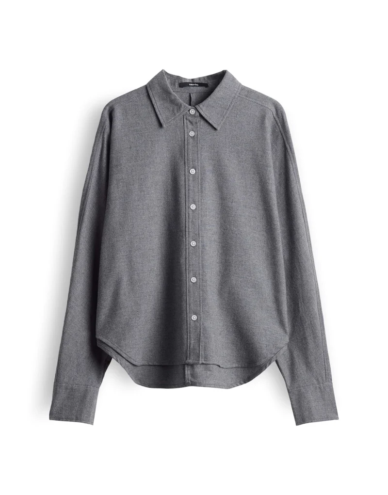 ZANIELLE Flanellbluse mit Fledermausärmeln