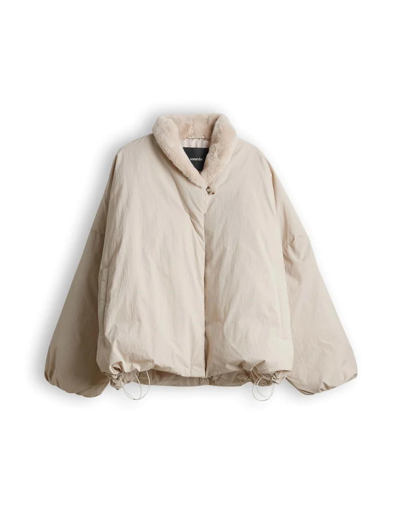 VALOU Pufferjacke mit Kunstfellkragen