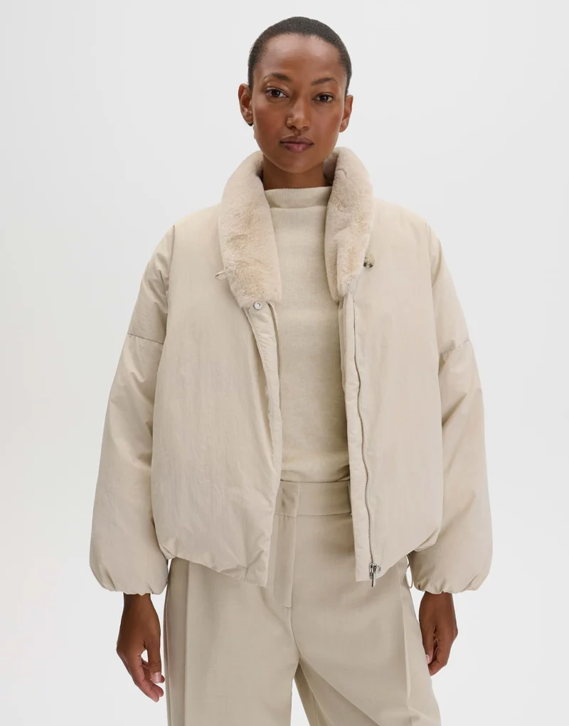 VALOU Pufferjacke mit Kunstfellkragen