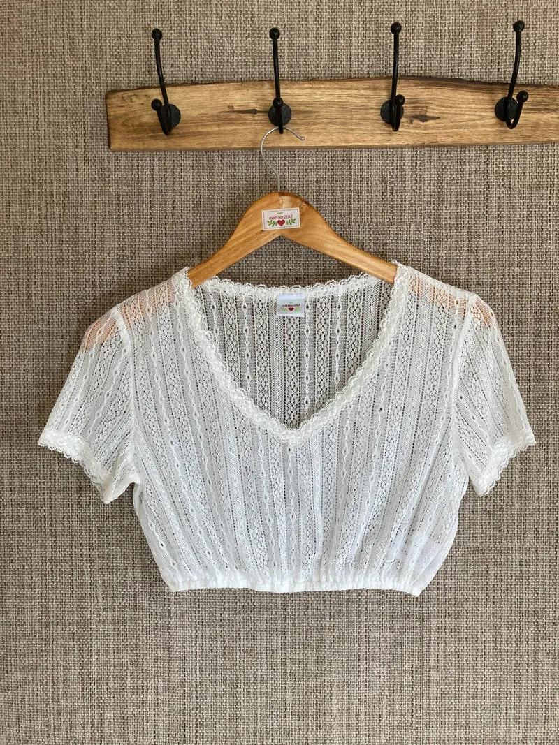 Dirndlbluse V-Ausschnitt
