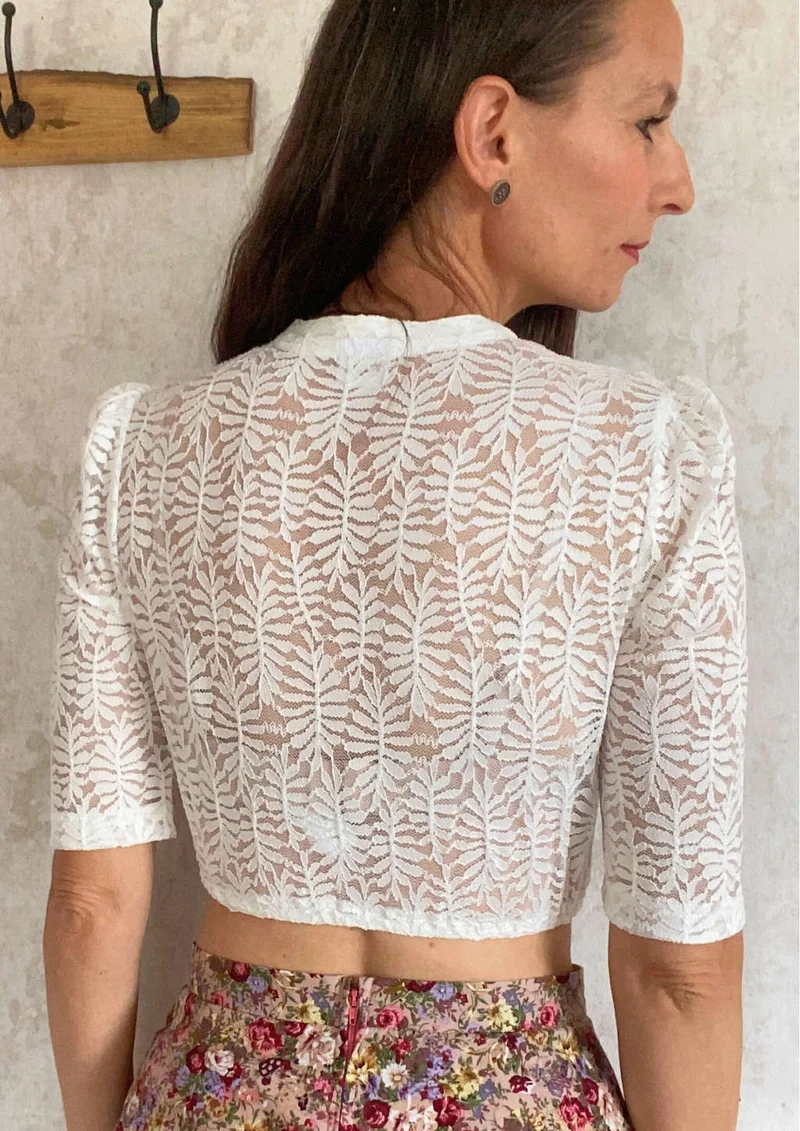 Dirndlbluse "Blätter"