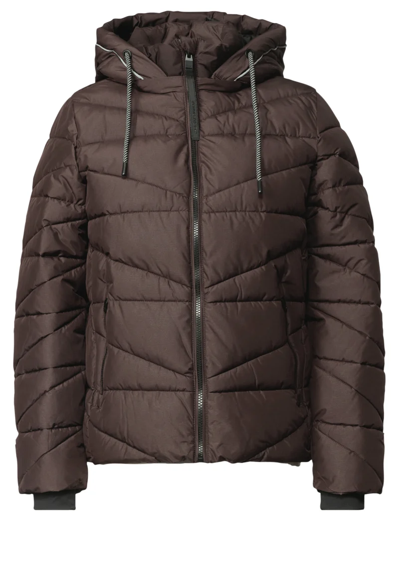 Steppjacke mit Kapuze und Zipper