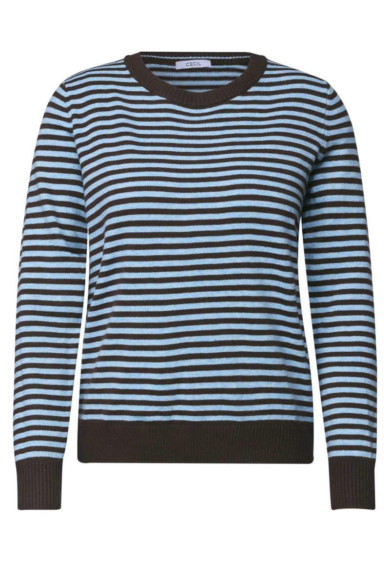 Pullover mit Rundhals und Streifen