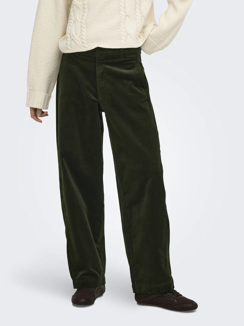 ONLCLAIR-FLORA MW Cordhose im Barrel Fit