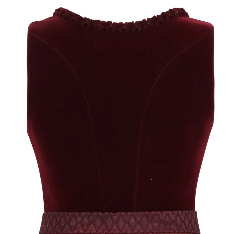 MarJo Dirndl Rabenstein Wine Froschgoscherl Samt 65cm