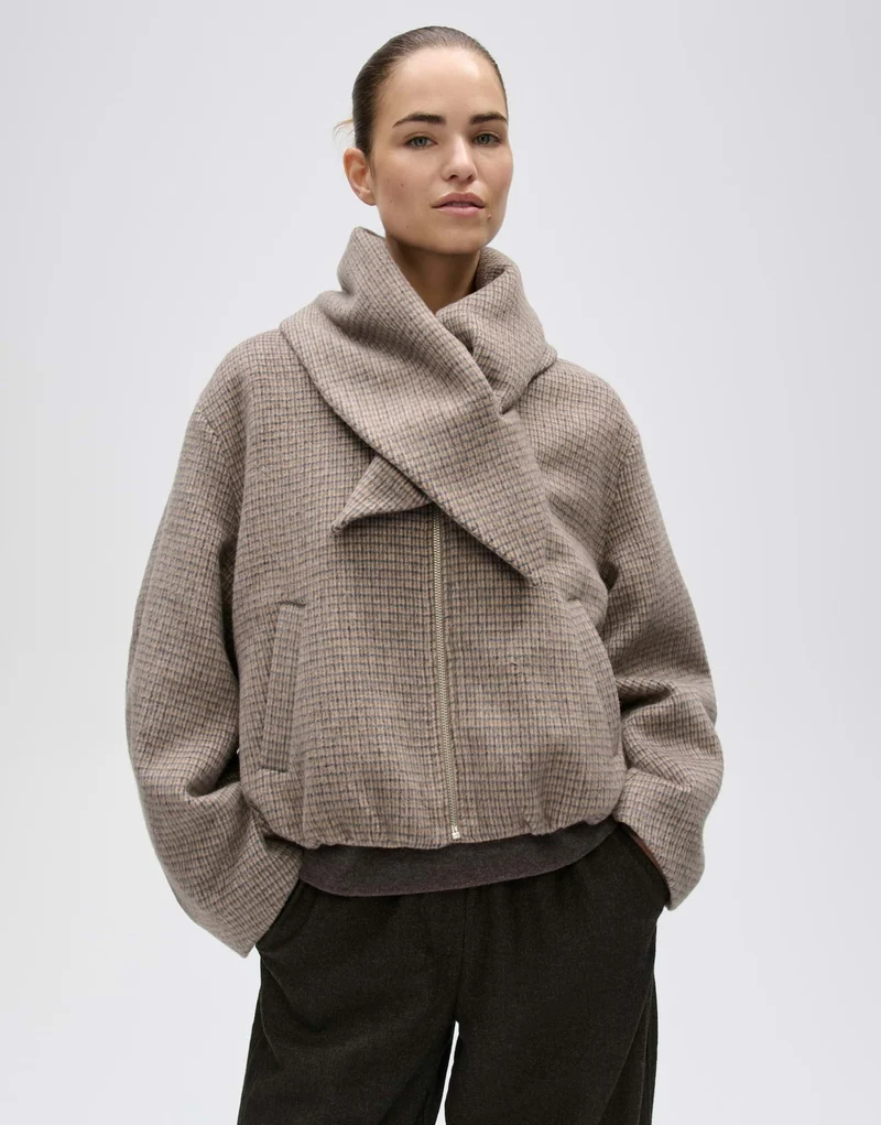 HESSINA Karierte Kurzjacke