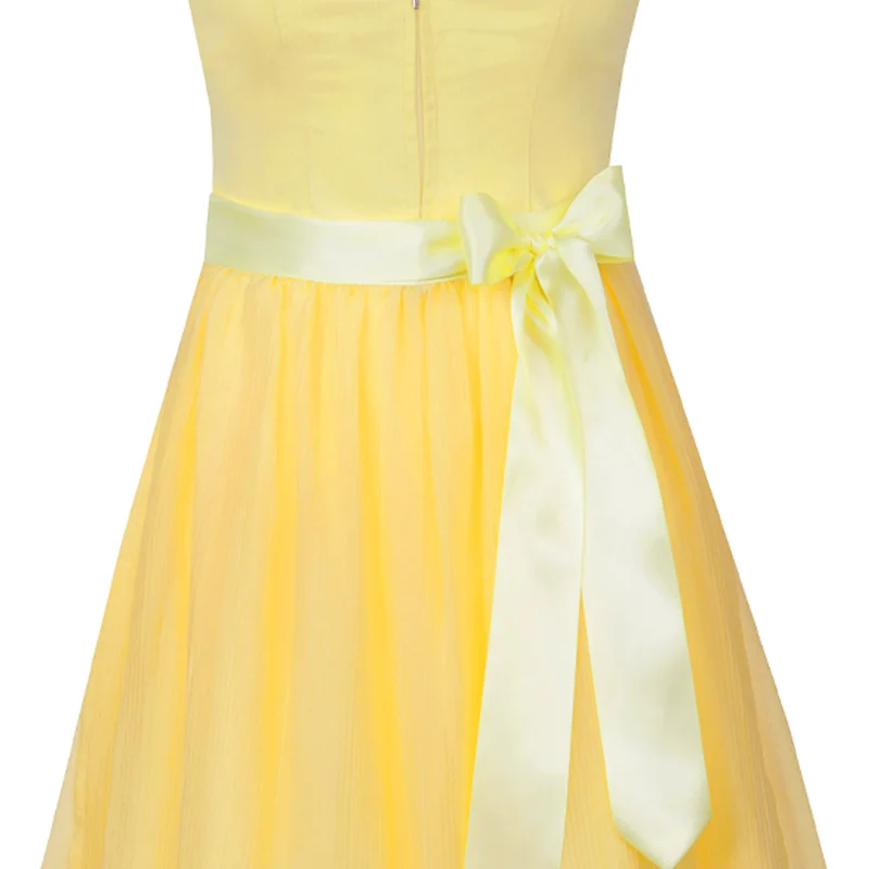 MarJo Dirndl Hofstetten Zitrone Reißverschluss 65 cm