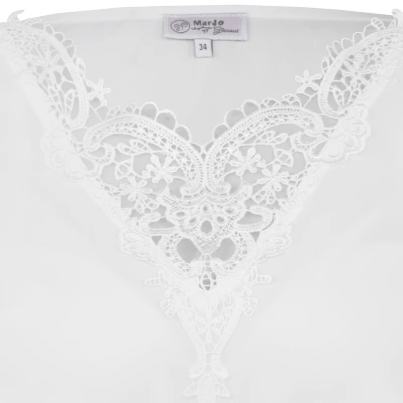 MarJo Dirndlbluse "Viechtach" 3/4 Arm | Offwhite