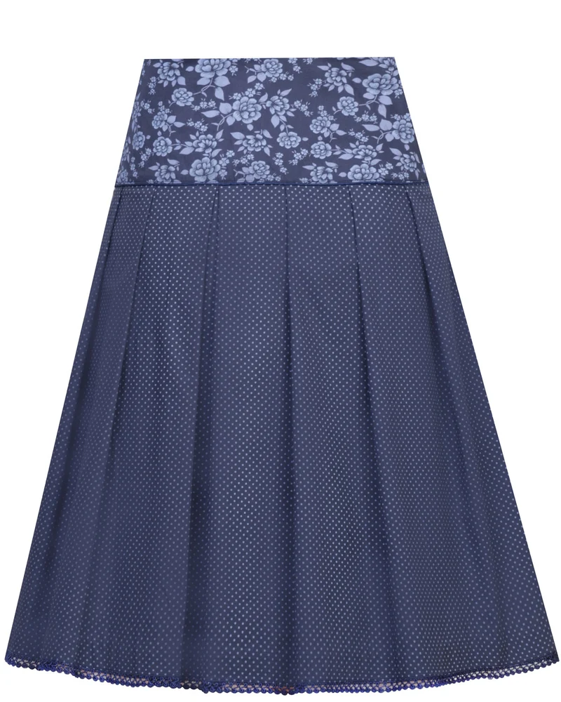 MarJo Damen Trachtenrock "Francesca" 58cm 697658 | Deep Ocean Blue