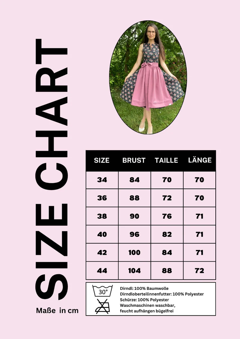 Dirndl "schwarze Blume"