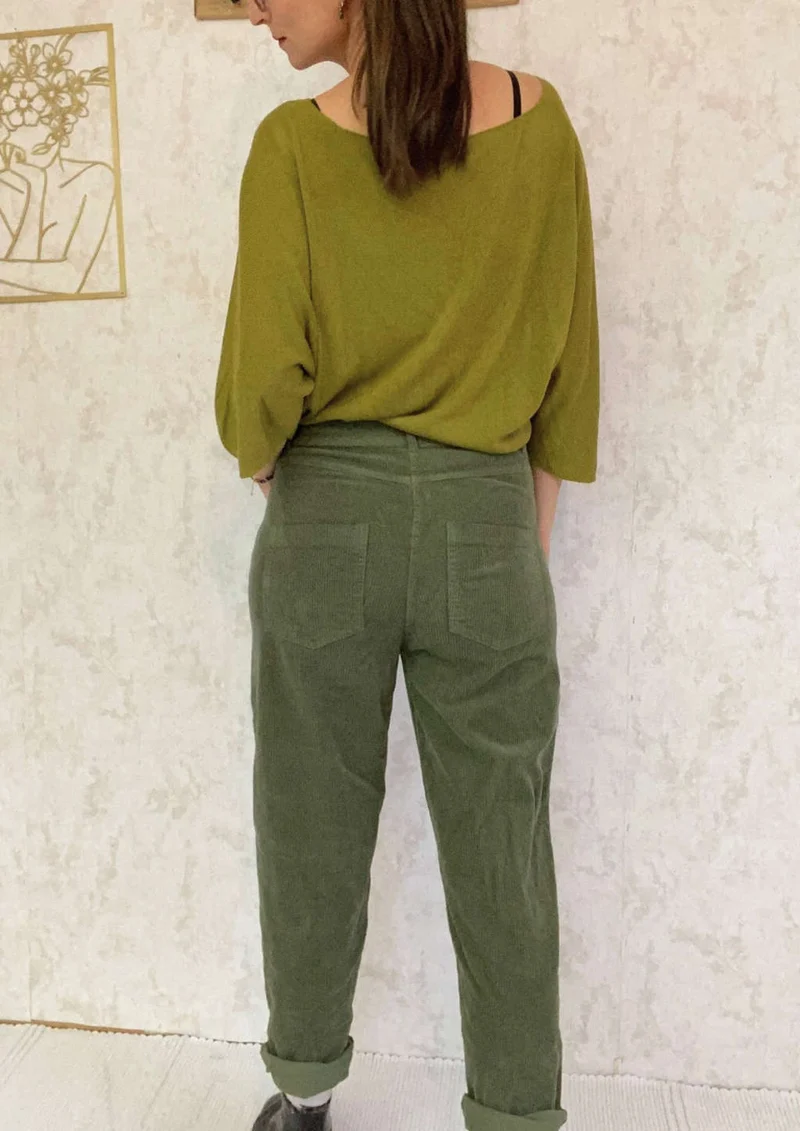 Outfit Kordhose khaki