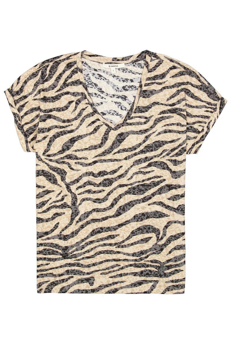 T-SHIRT MIT V-AUSSCHNITT