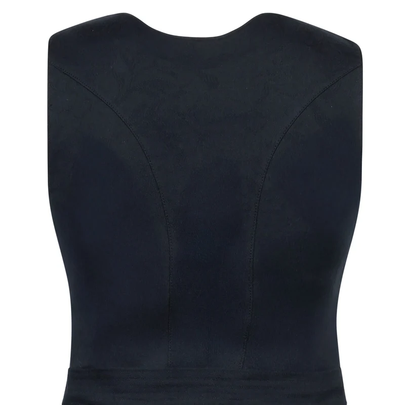 MarJo Dirndl Rosenau Midnight Gerader Ausschnitt Knöpfe 75cm