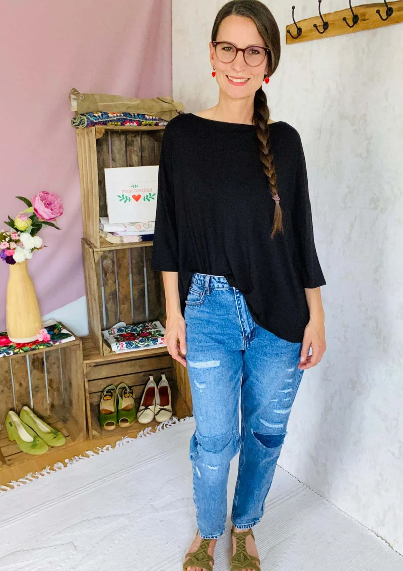 Basic Oversize Shirt schwarz