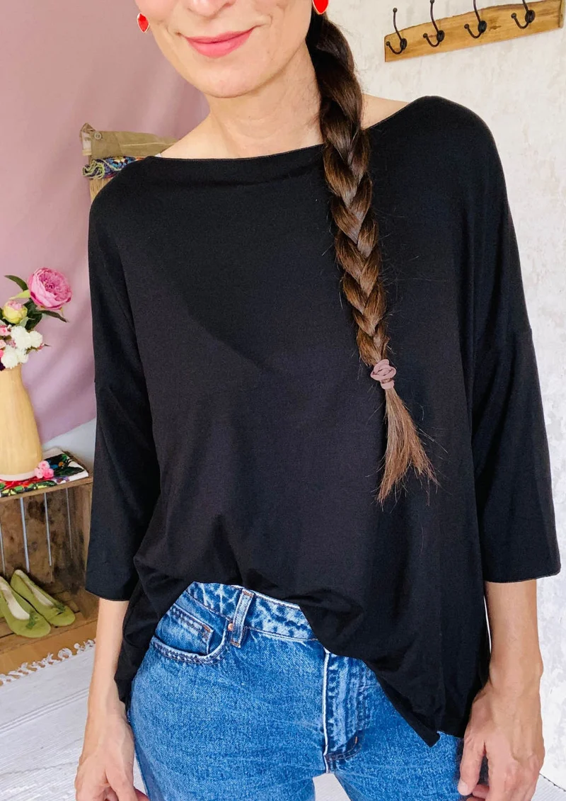 Basic Oversize Shirt schwarz