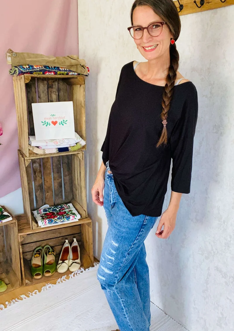 Basic Oversize Shirt schwarz