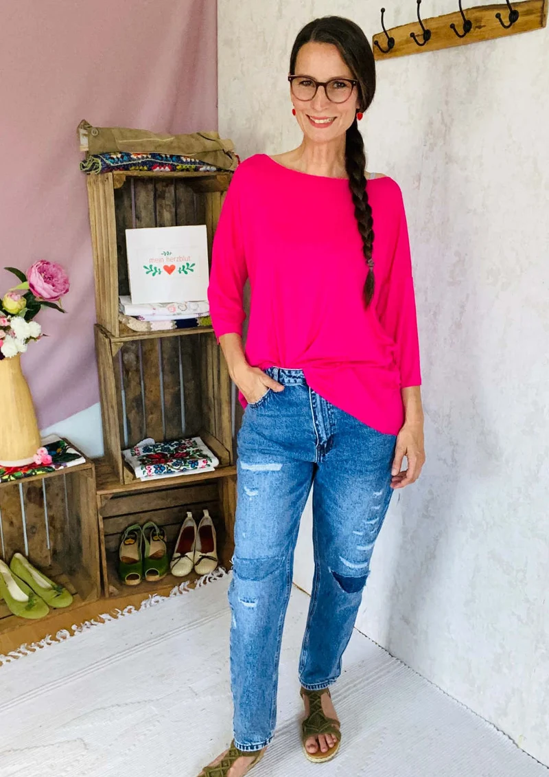 Edles Shirt Oversize in pink